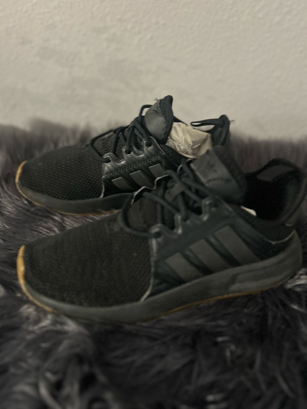 Adidas X_PLR Black Gum Basketball Sneakers
 Black Sneakers Size 4 - Picture 2 of 8